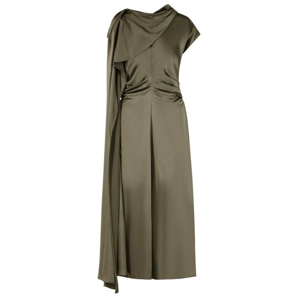 Simkhai 'Jacka' Green Satin Midi Dress Women